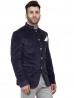 Dark Blue and Grey Color Jodhpuri Suit