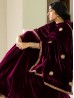 Purple Color Velvet Lehenga