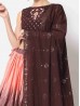 Brown Color Shaded Indian Lehenga