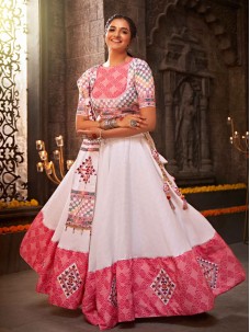Navratri White Color Beautiful lehenga