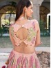 Pink Color Sequence Embroidery Work Lehenga