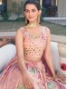 Pink Color Sequence Embroidery Work Lehenga