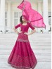 Deep Pink Wedding Wear Lehenga