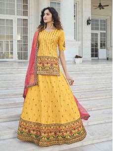 Yellow Color Designer Indian Lehenga