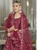 Maroon Color Heavy Bridal Wear Lehenga