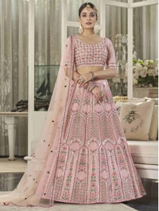 Pink Color Indian Designer Womens Lehenga