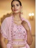 Pink Color Designer Indian Sangeet Lehenga
