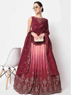 Magenta Color Designer Lehenga