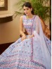 Sky Blue Color Indian Georgette Lehenga