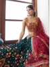 Green Deep Pink Bridal Wera Designer Indian Lehenga