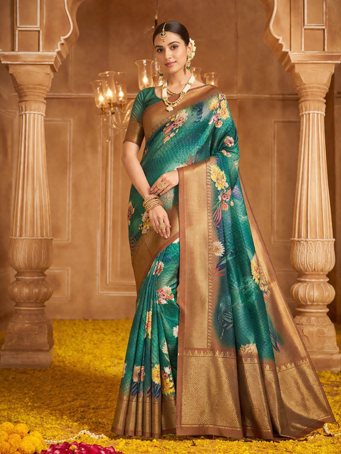 Indian Green Silk Saree Indian Green Silk Saree