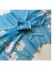 Beautiful Flower Print Blue Saree