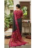Grey Color Traditional Print Saree