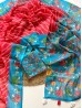 Red Color Traditional Print Rajasthani Bazar Saree