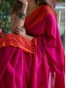 Pink Color Chanderi Cotton Saree