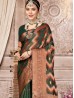 Green Color Indian Traditional Wear Women's Saree