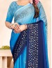 Party Wear Indian Crepe Fabric Designer Saree