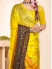 Light Yellow Color Two Tone Indian Saree