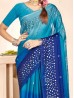 Party Wear Heavy Foil Print Saree
