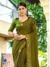 Mehendi Green Color Party Wear Saree