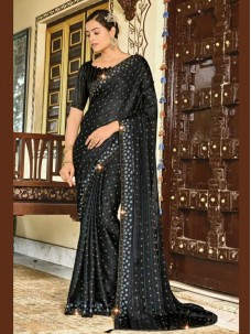 Black Color Designer Indian Saree