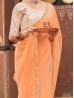 Orange Color Designer Georgette Saree