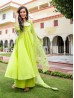 Parrot Green Color Anarkali Palazzo Suit