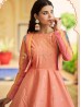 Peach Color Indian Long Length Gown