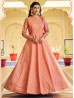 Peach Color Indian Long Length Gown