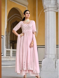 Designer Indian Pink Color Suit