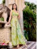 Designer Green Color Three Peace Suit Set