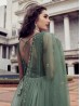 Indian Stylish Pista Green Color Designer Long Gown Style Suit