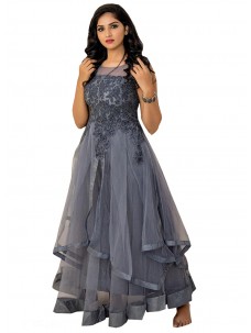Gray Color Indian Gown Suit